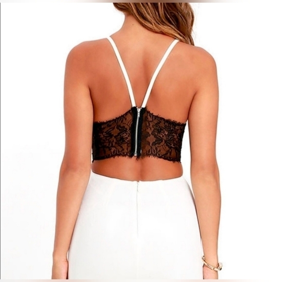 LUSH white dress with a black lace back - Picture 3 of 7